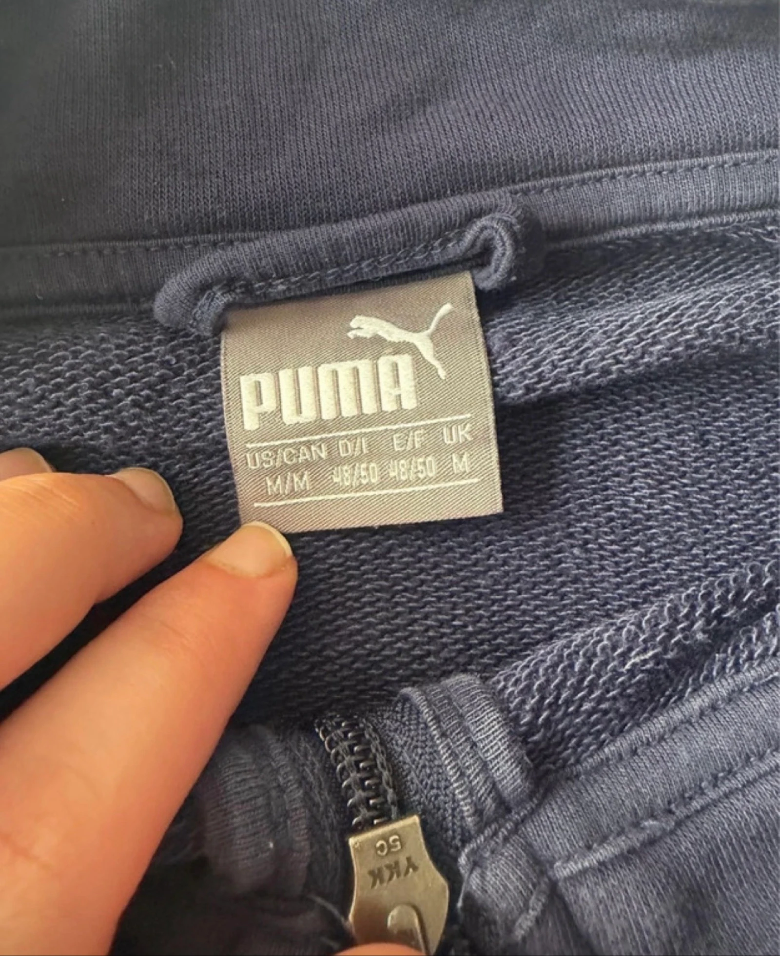 Puma blauwe trui met rits | Maat M | Witte logo – photo 3